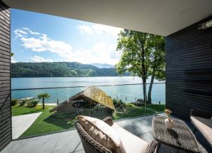 Dvoulůžkový pokoj s balkonem a výhledem na jezero - dz balkon